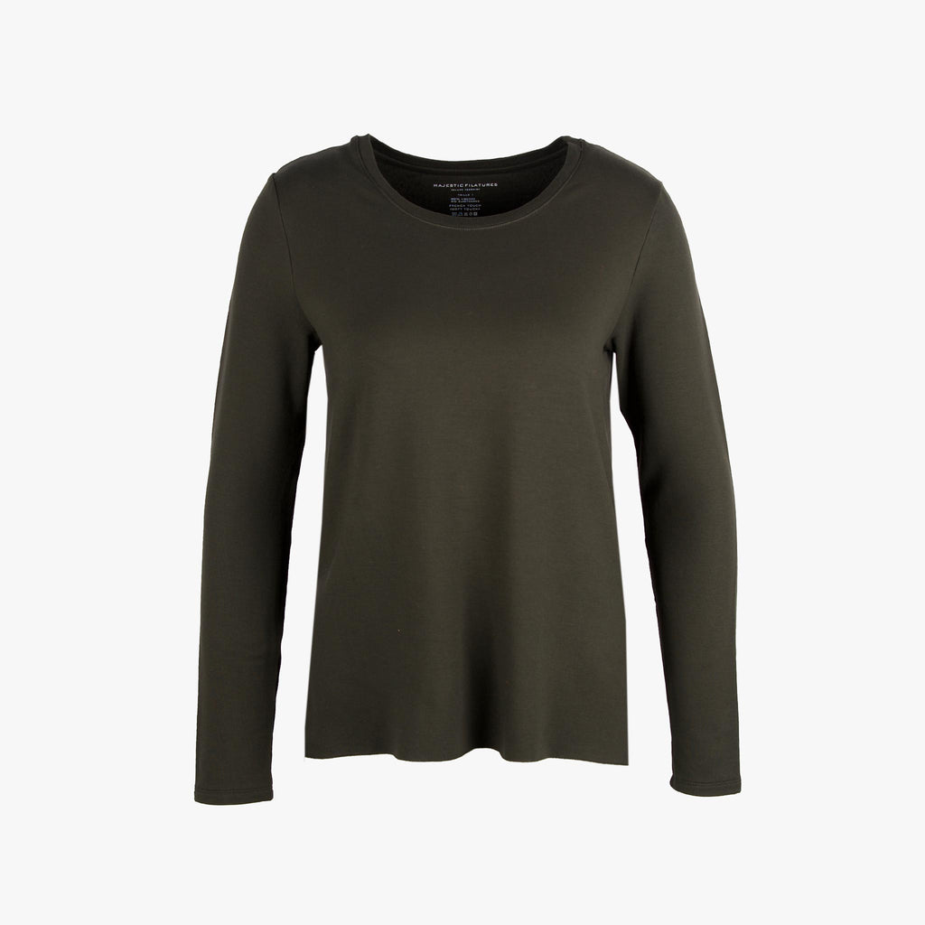 Majestic Shirt flauschig | dunkelgrün