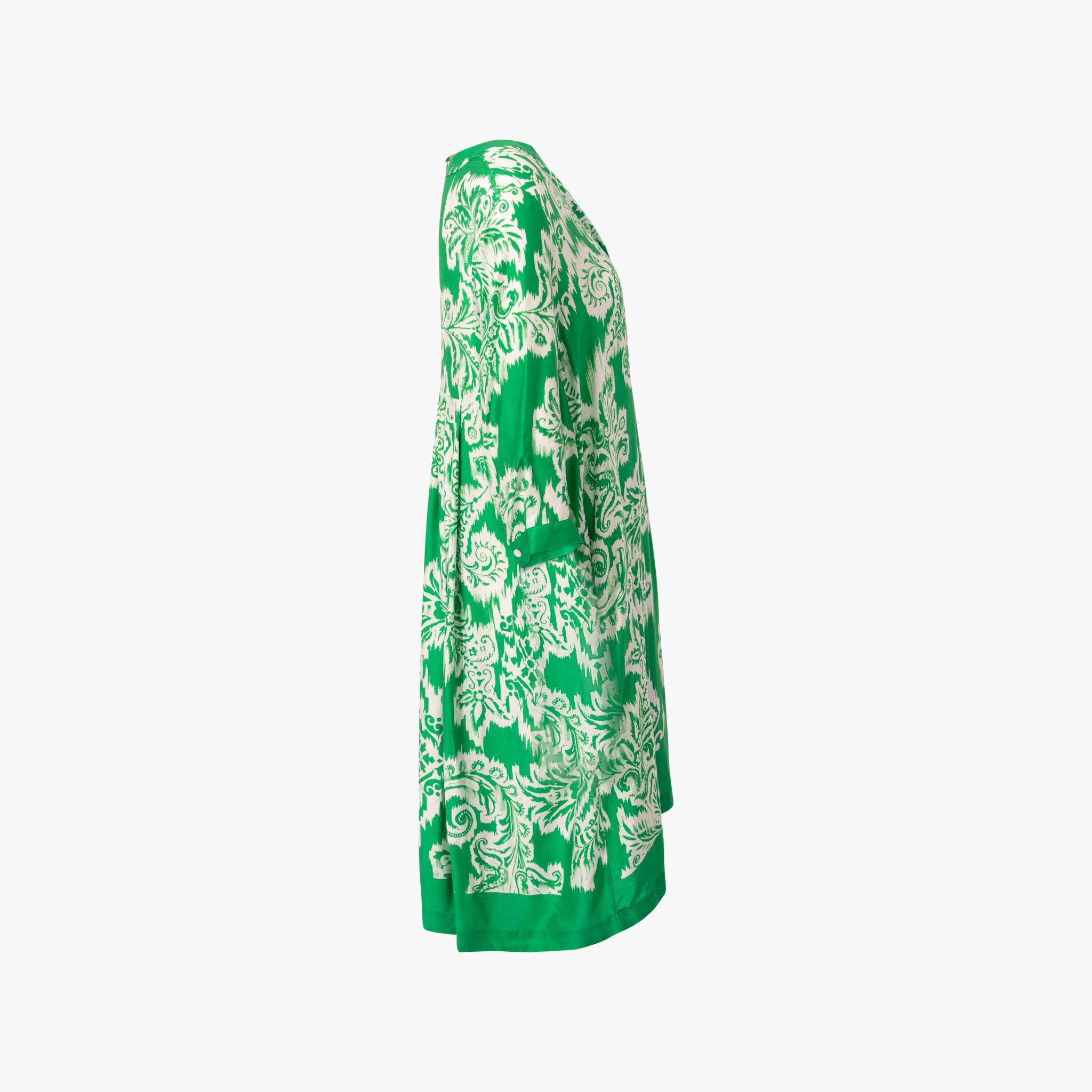 Kleid Print kurz | grün-weiß