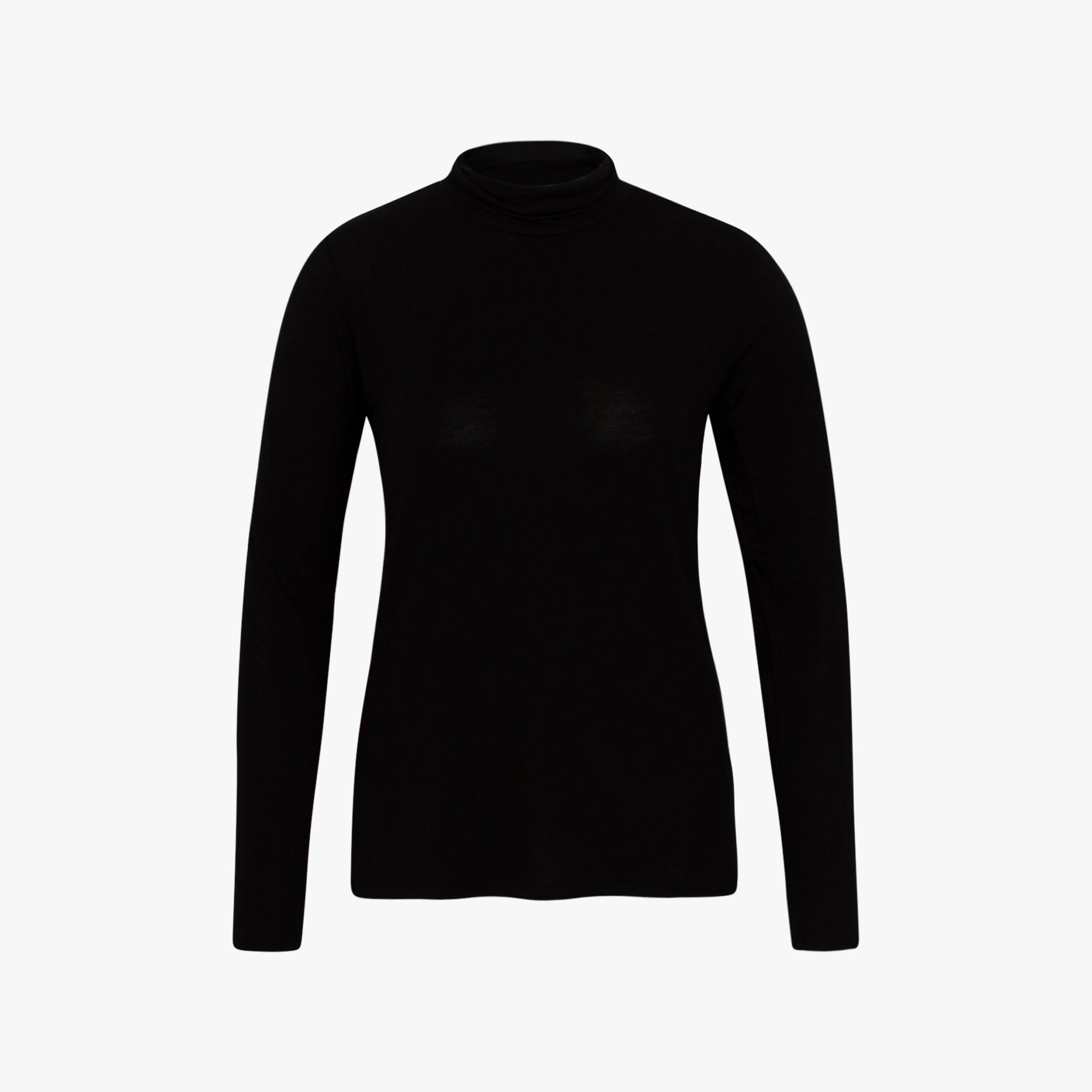 1/1 Rolli-Shirt uni | schwarz
