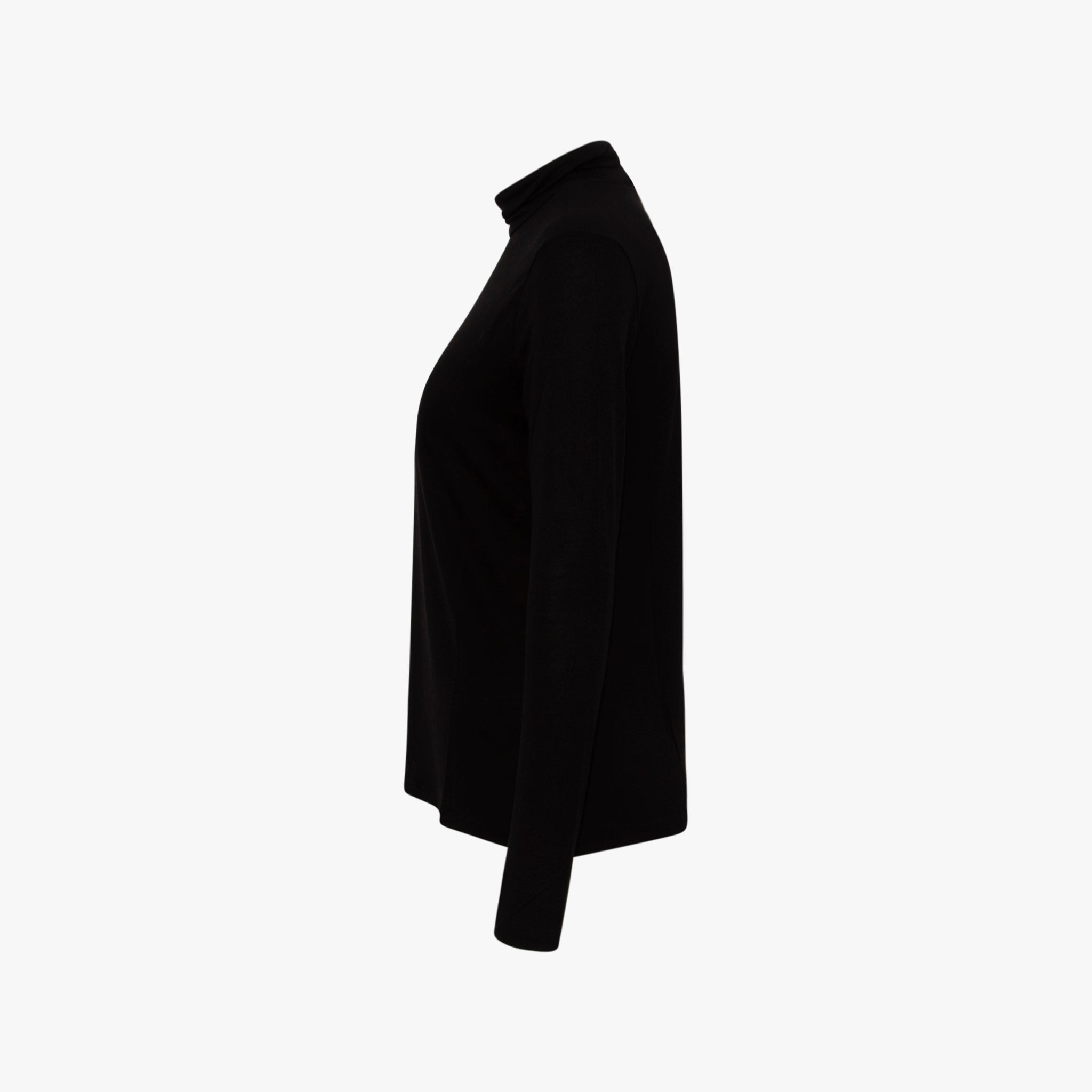 1/1 Rolli-Shirt uni | schwarz