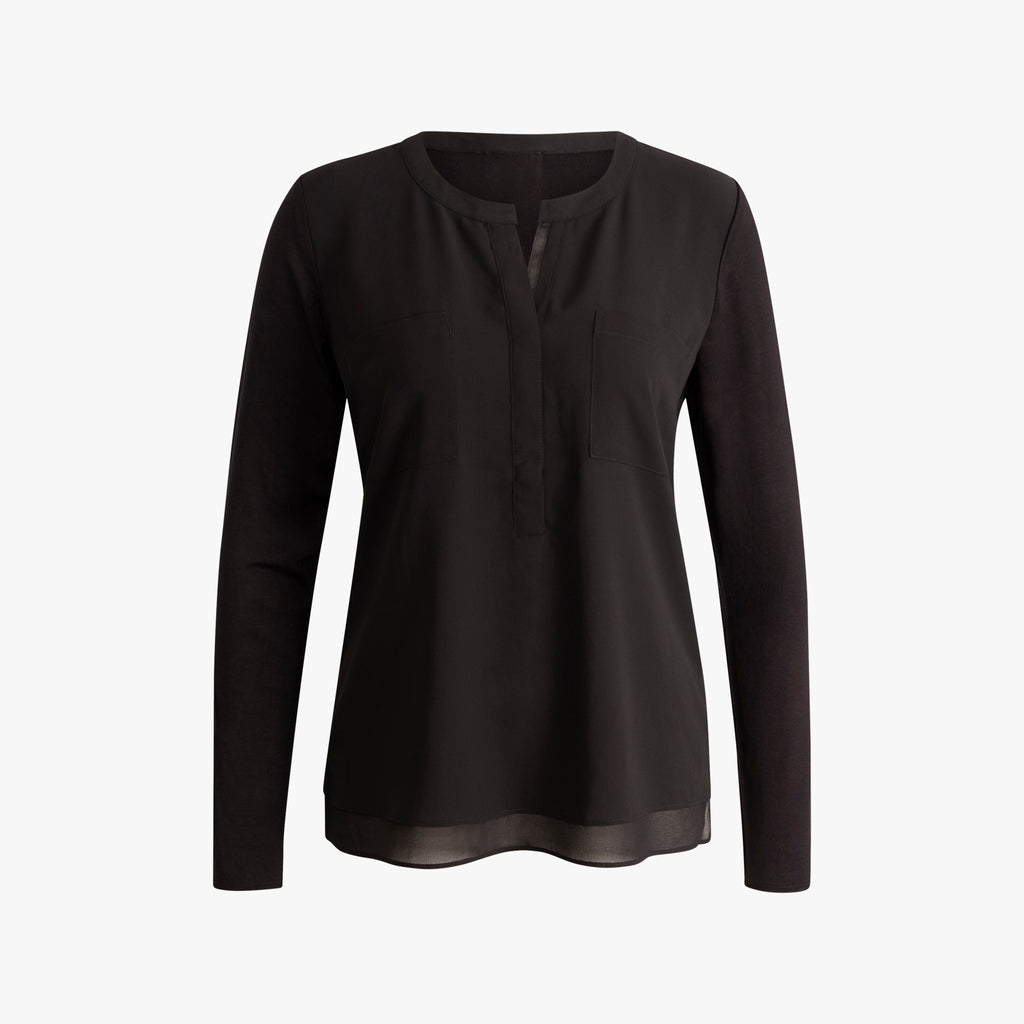 Blusenshirt Basic | schwarz