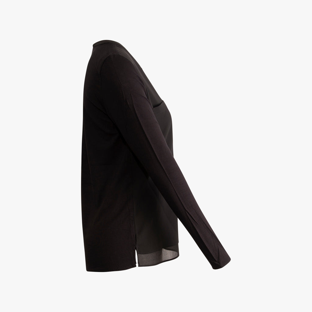 Blusenshirt Basic | schwarz