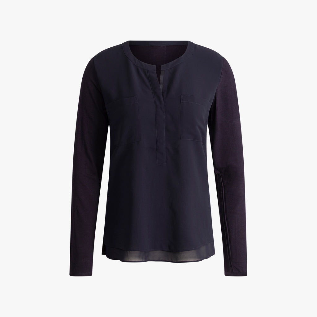 Blusenshirt Basic | nachtblau