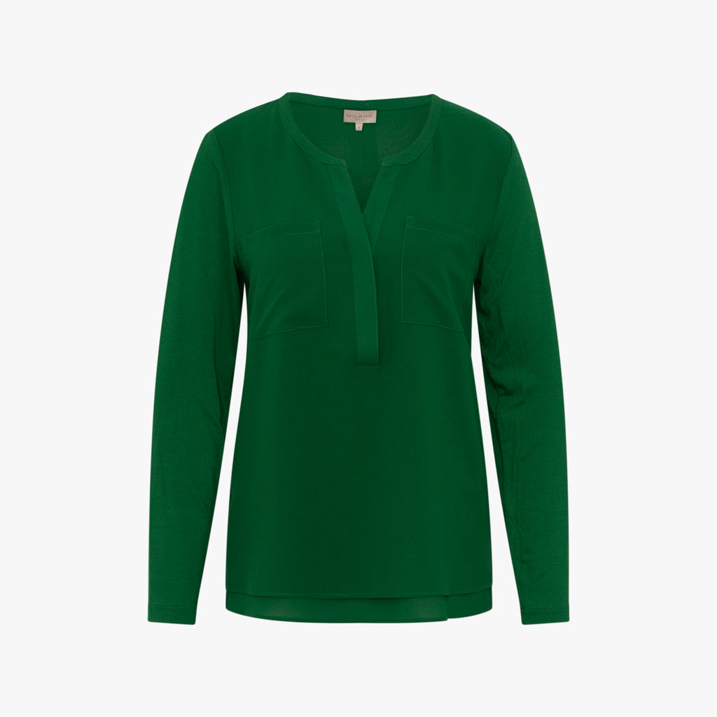 Blusenshirt Basic | grün
