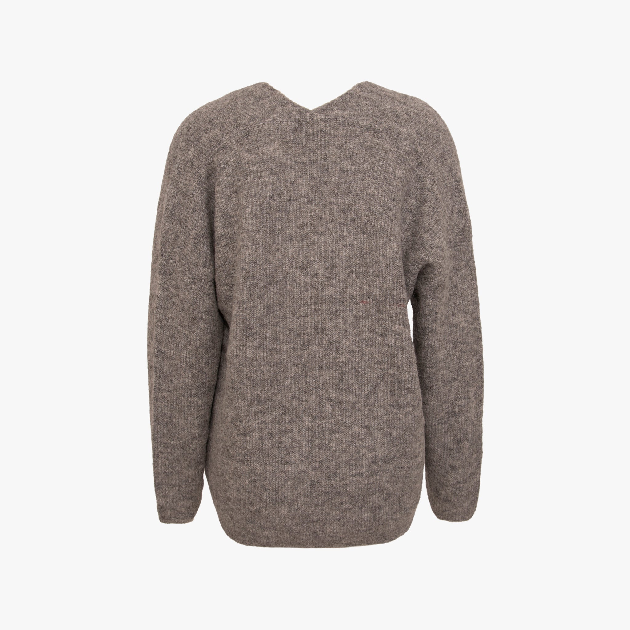 V-Pulli oversized | hellgrau