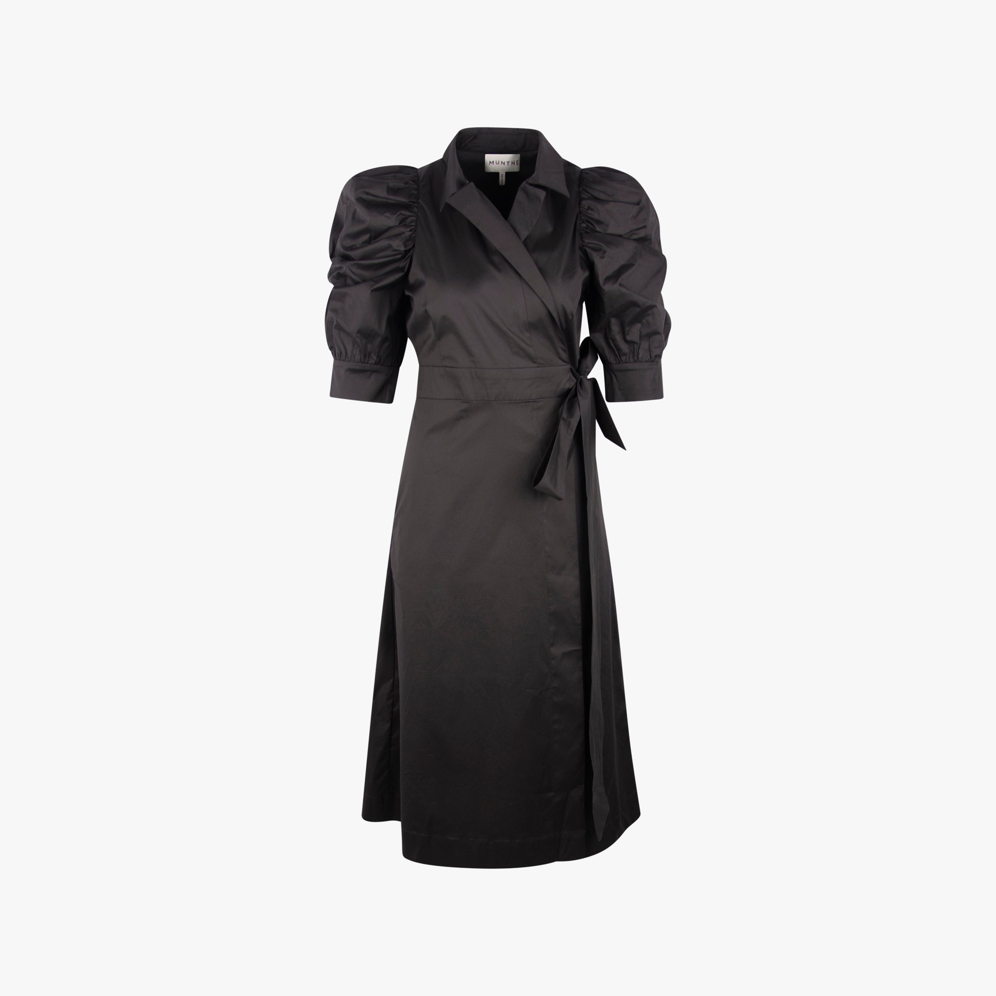 Munthe Anlasskleid Reycled Cotton | schwarz