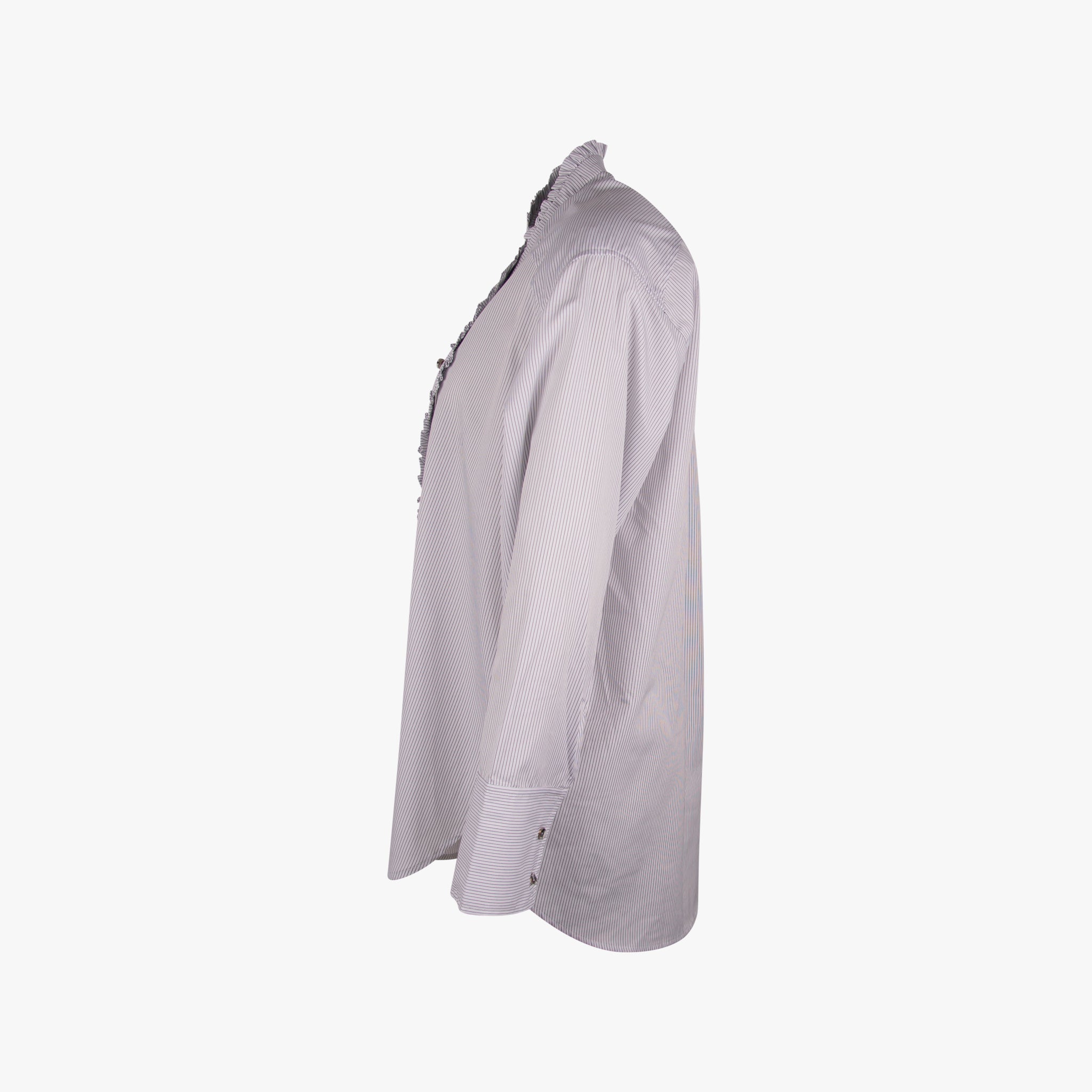 Bluse Finestripe | weiß-grau