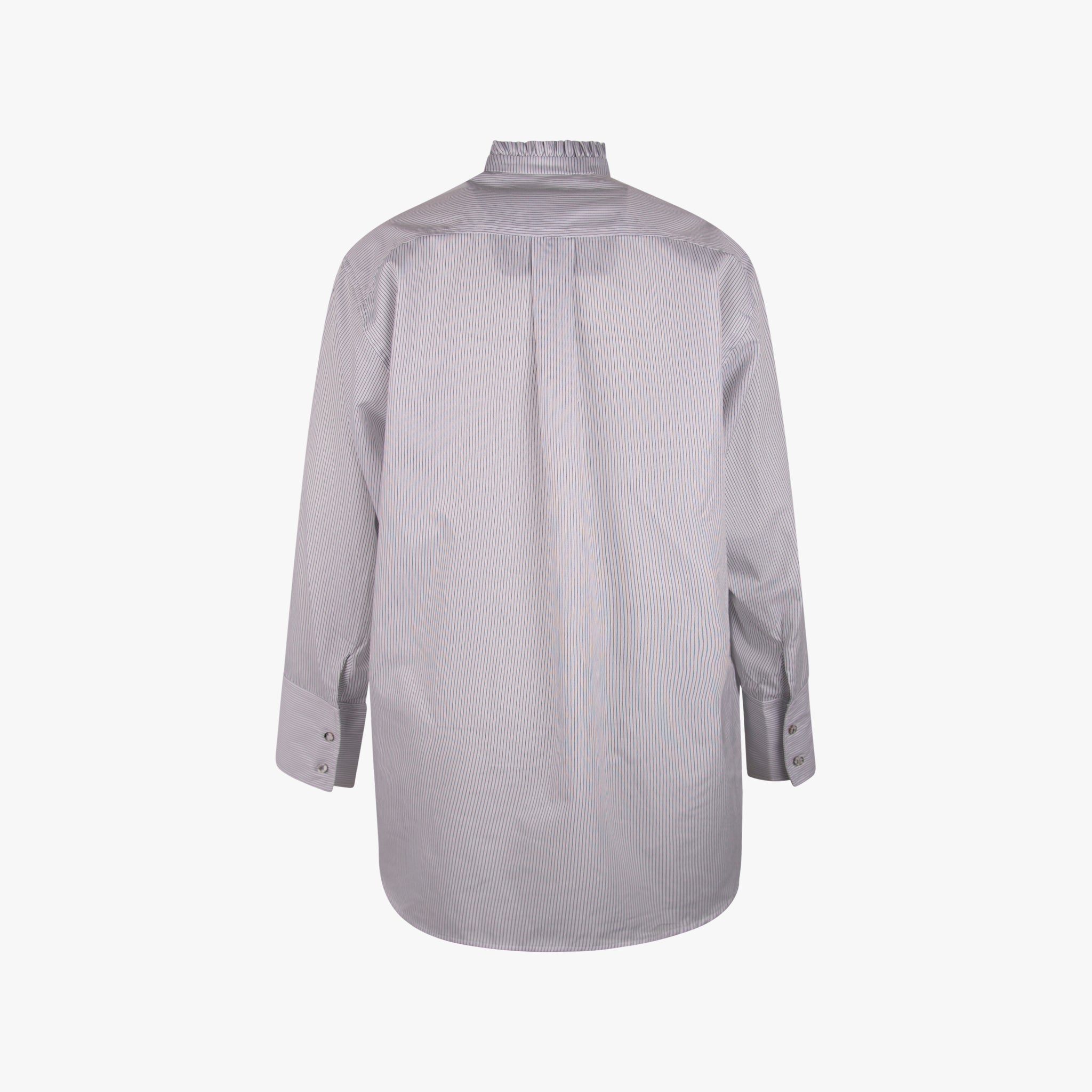 Bluse Finestripe | weiß-grau