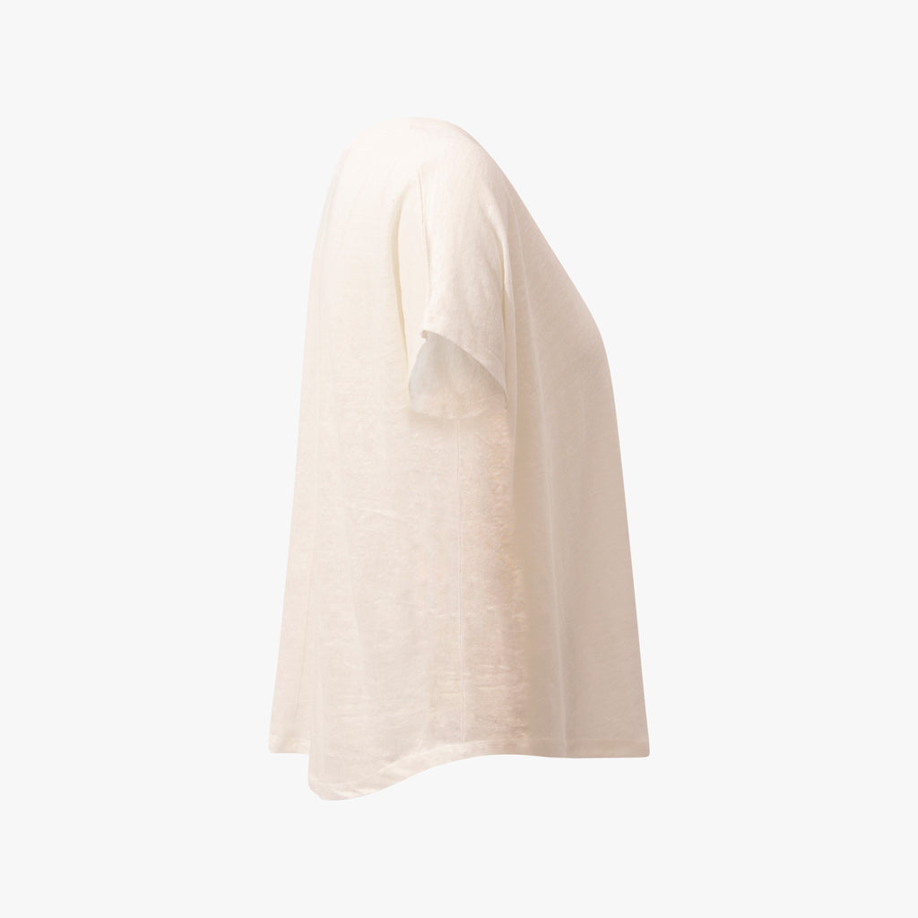 RH-Leinenshirt weit | weiß