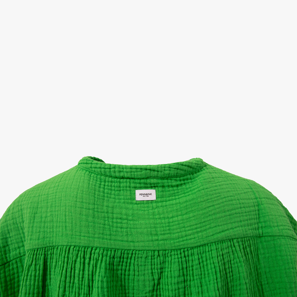 Schlupfbluse Musselin | gras