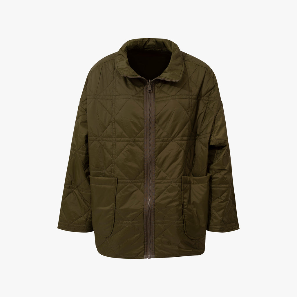 Wende-Steppjacke | oliv