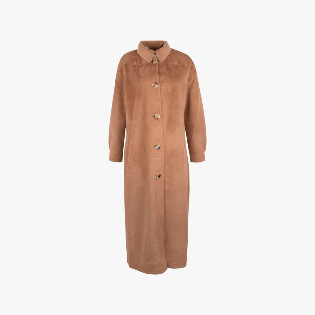 Ravina Mink Mantel Fakefur | zimt