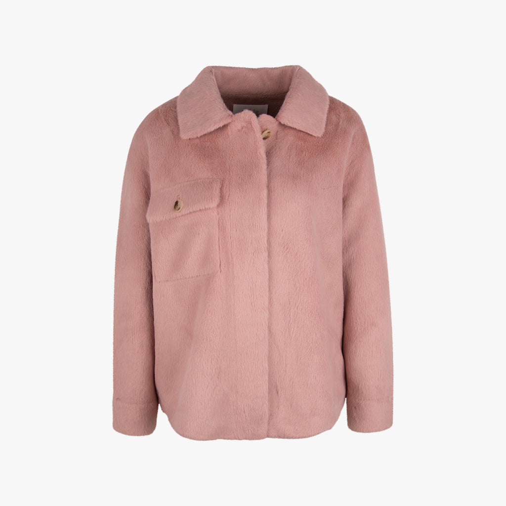 Ronja Mink Jacke Fakefur | rose