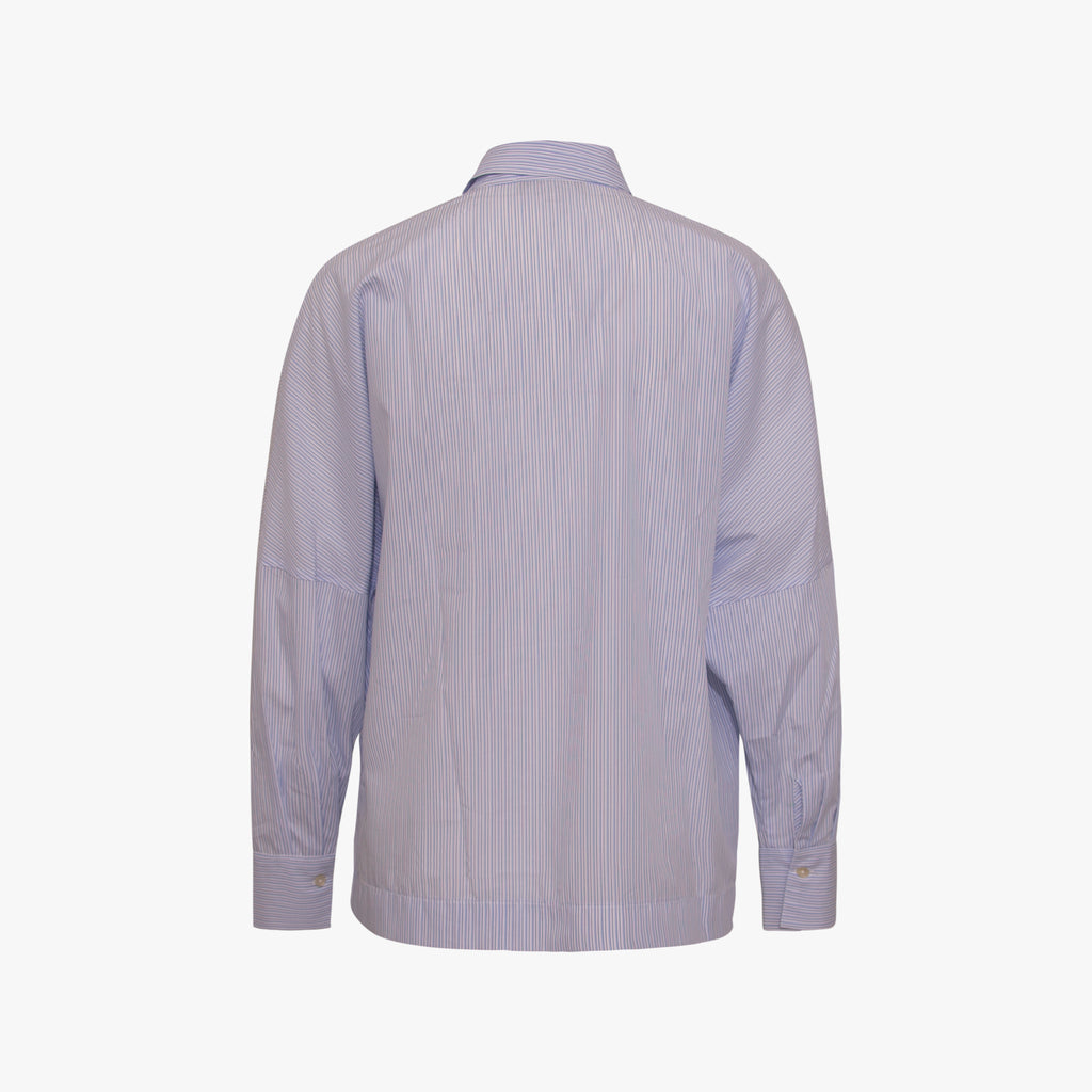 Bluse Stripes Oversized | weiß-blau