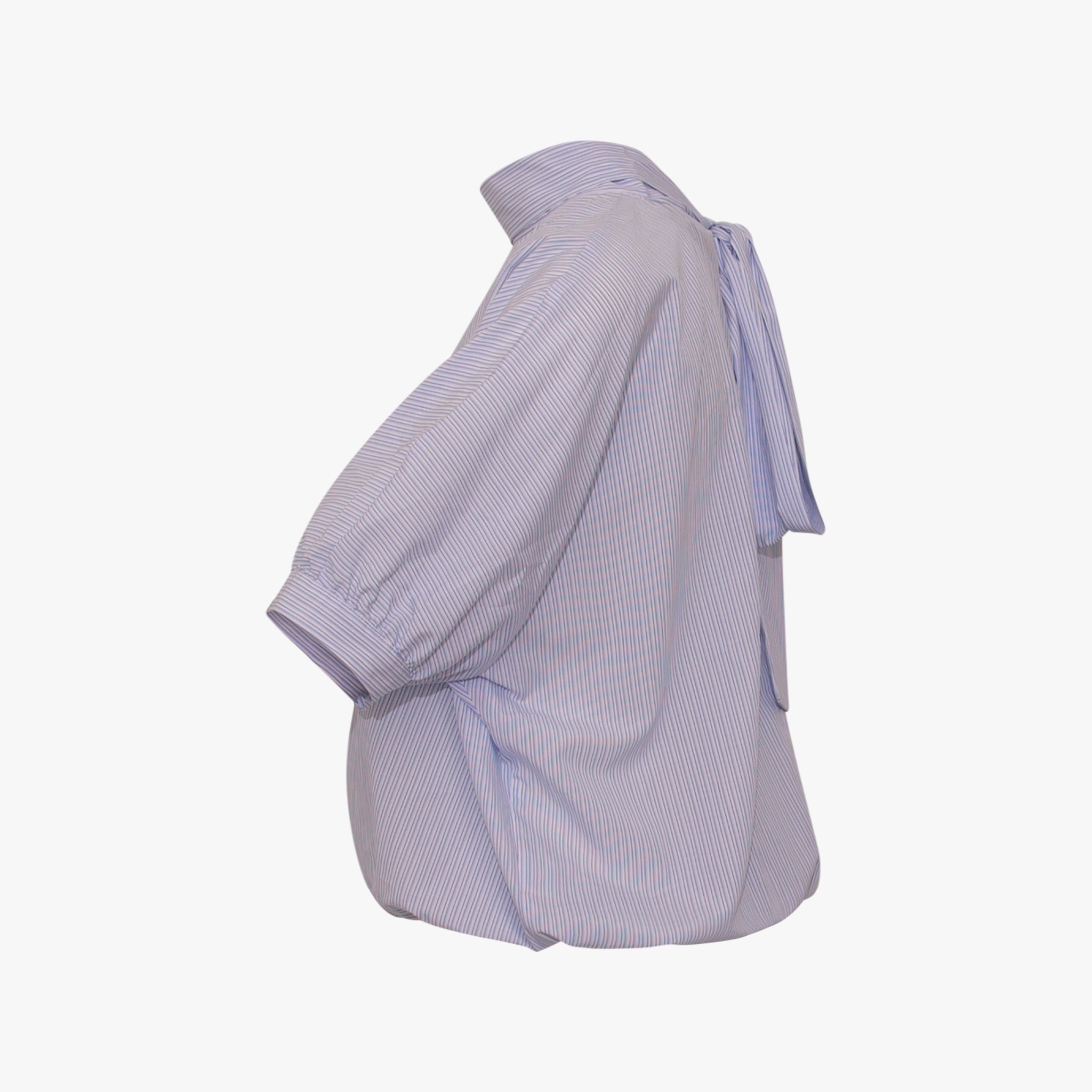 Blusenshirt Schluppe | weiß-blau