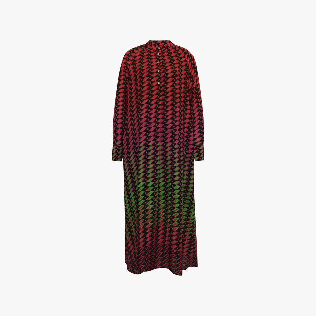 Maxikleid Rautenprint | pink