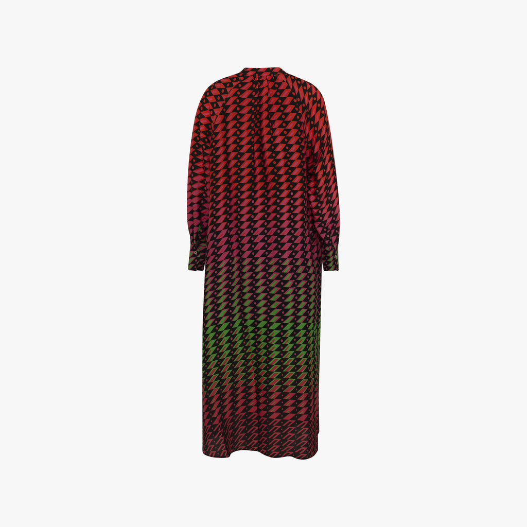 Maxikleid Rautenprint | pink