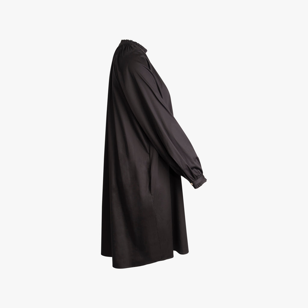 Kleid Rüschenabschluss | schwarz
