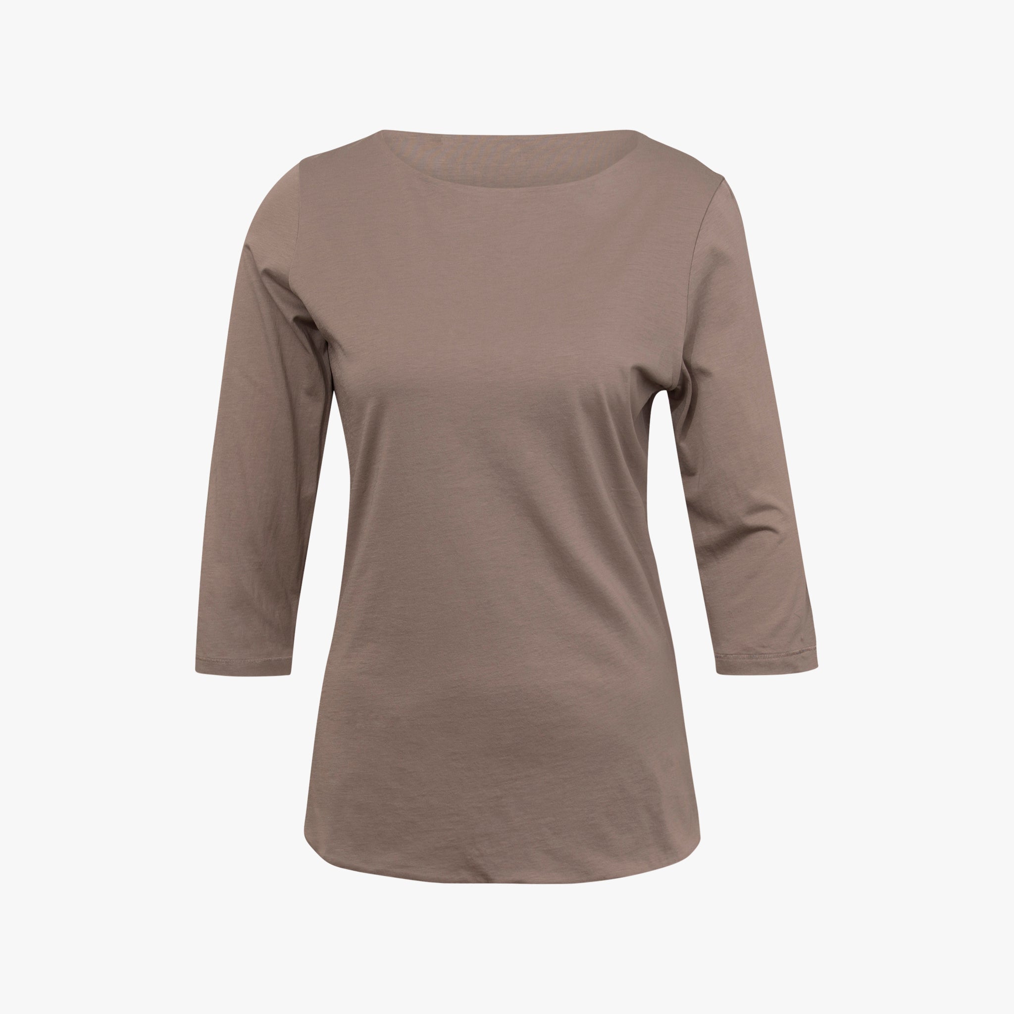 3/4 Shirt gedoppelt | graubeige