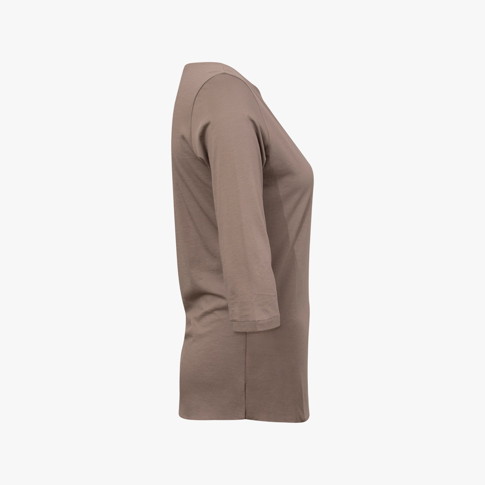 3/4 Shirt gedoppelt | graubeige