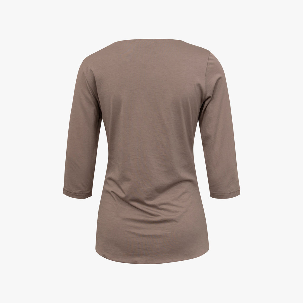 3/4 Shirt gedoppelt | graubeige