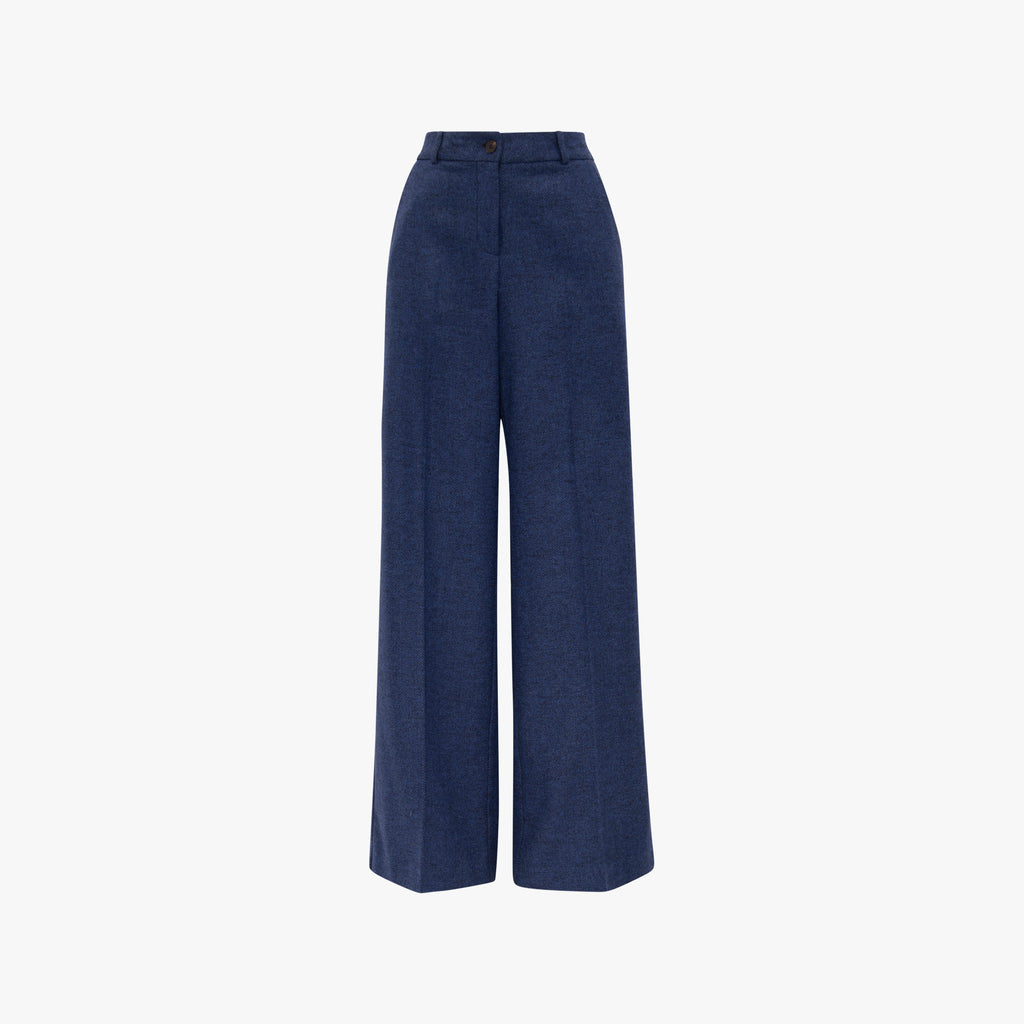 Marlenehose Fischgrat | blau