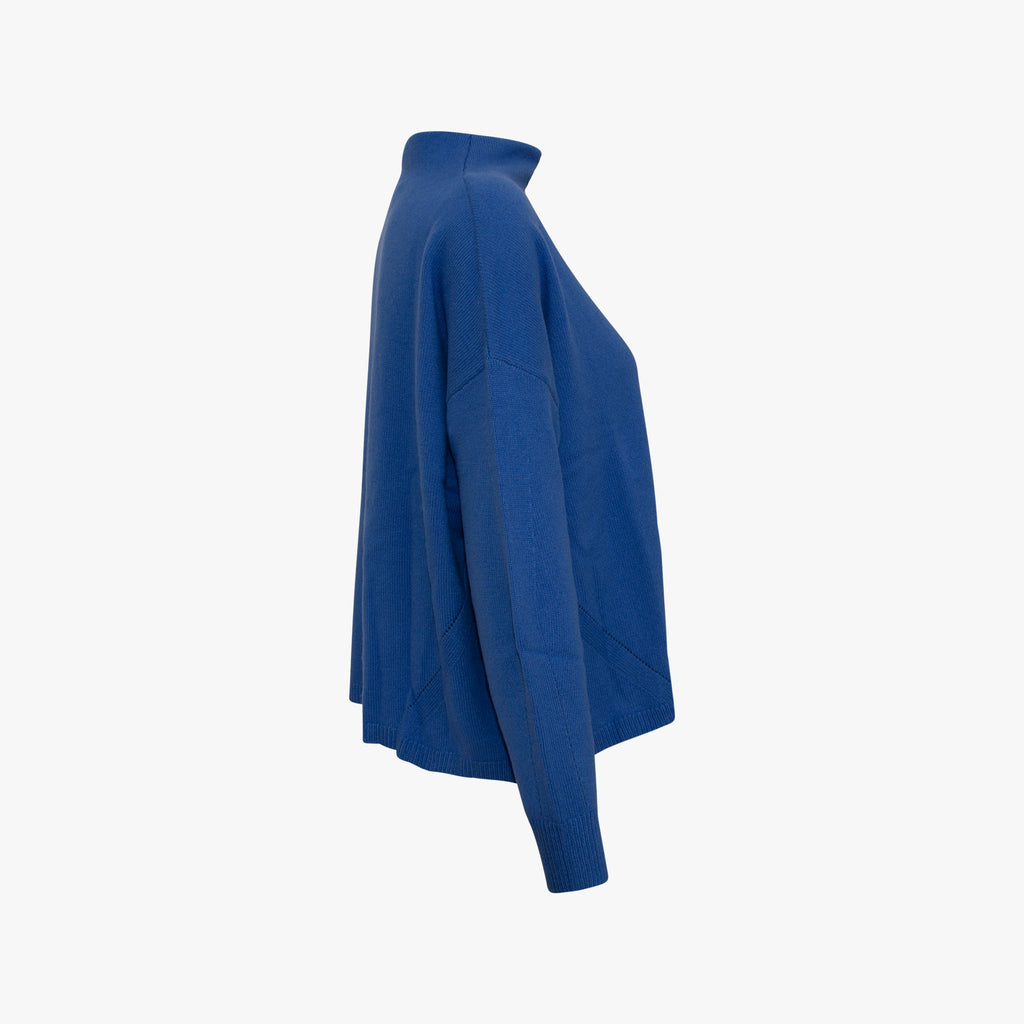 Turtle Neck Pullover | blau