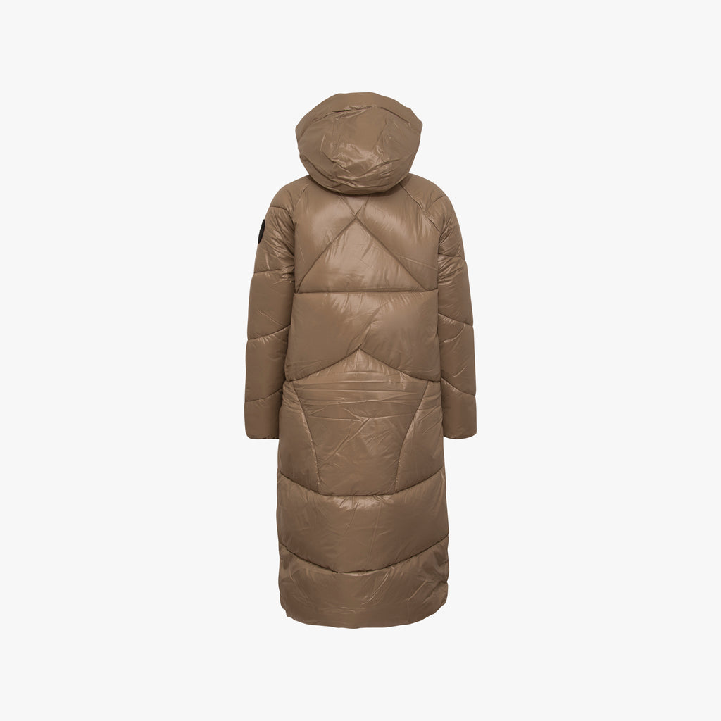 Mantel Kapuzen Shiny | taupe