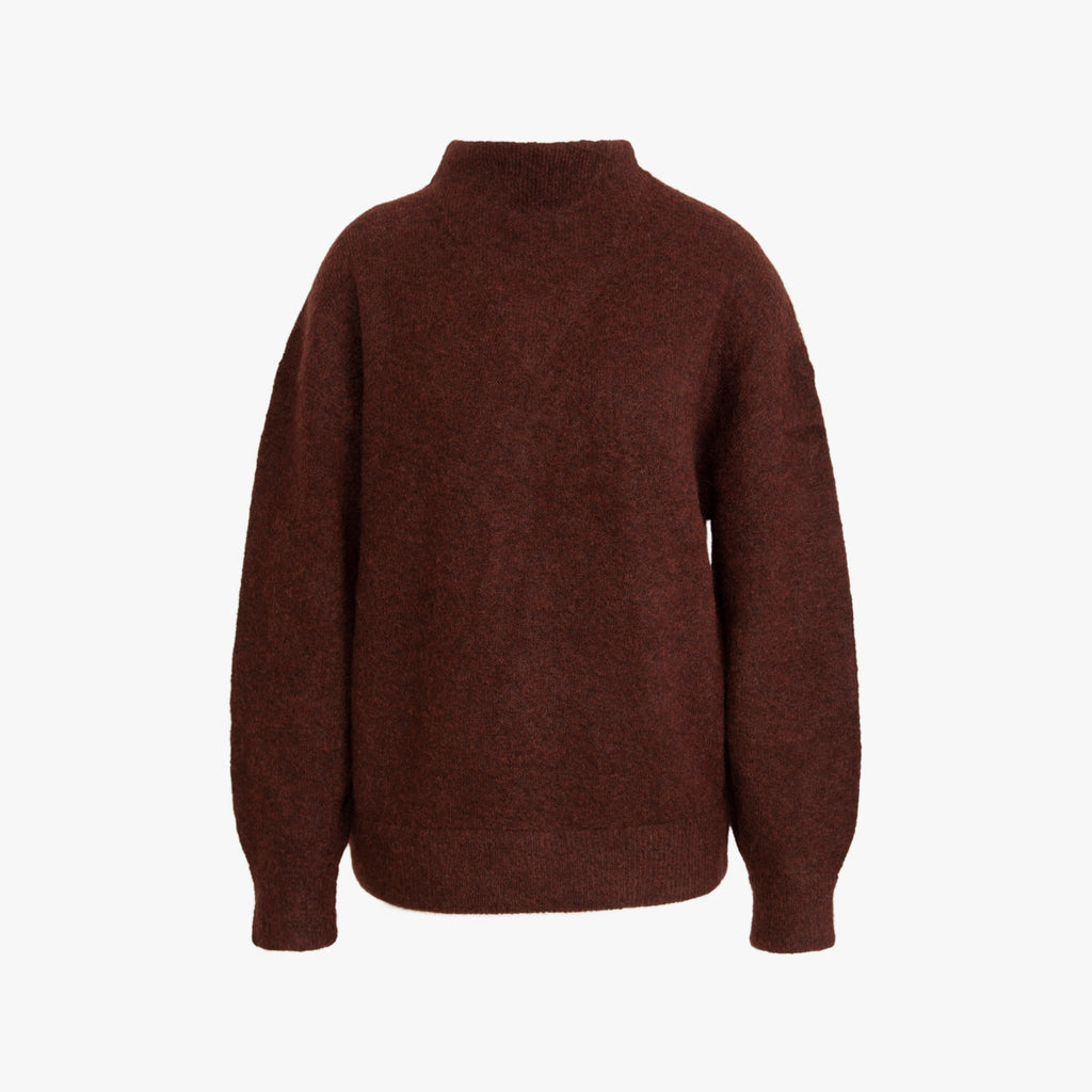 RH-Pulli T-Neck | dunkelbraun