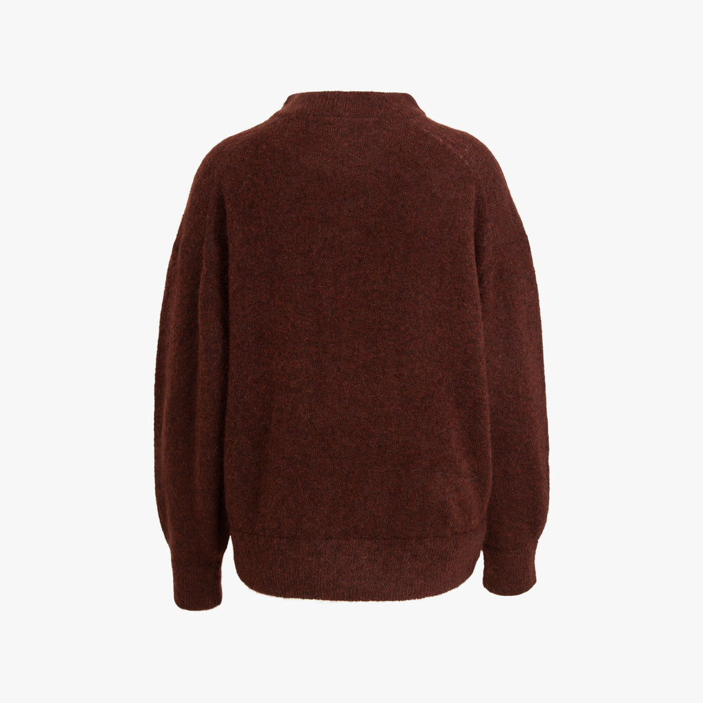 RH-Pulli T-Neck | dunkelbraun