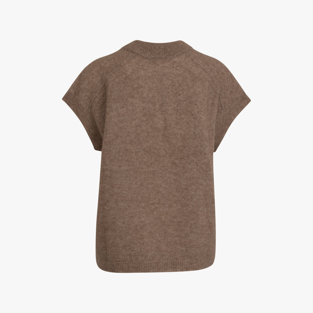 Strick Pullunder | graubeige