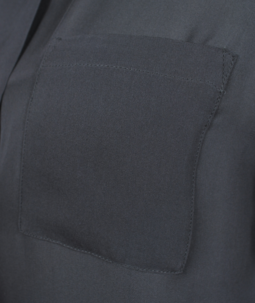 Seidenbluse 1/2 Arm | anthra