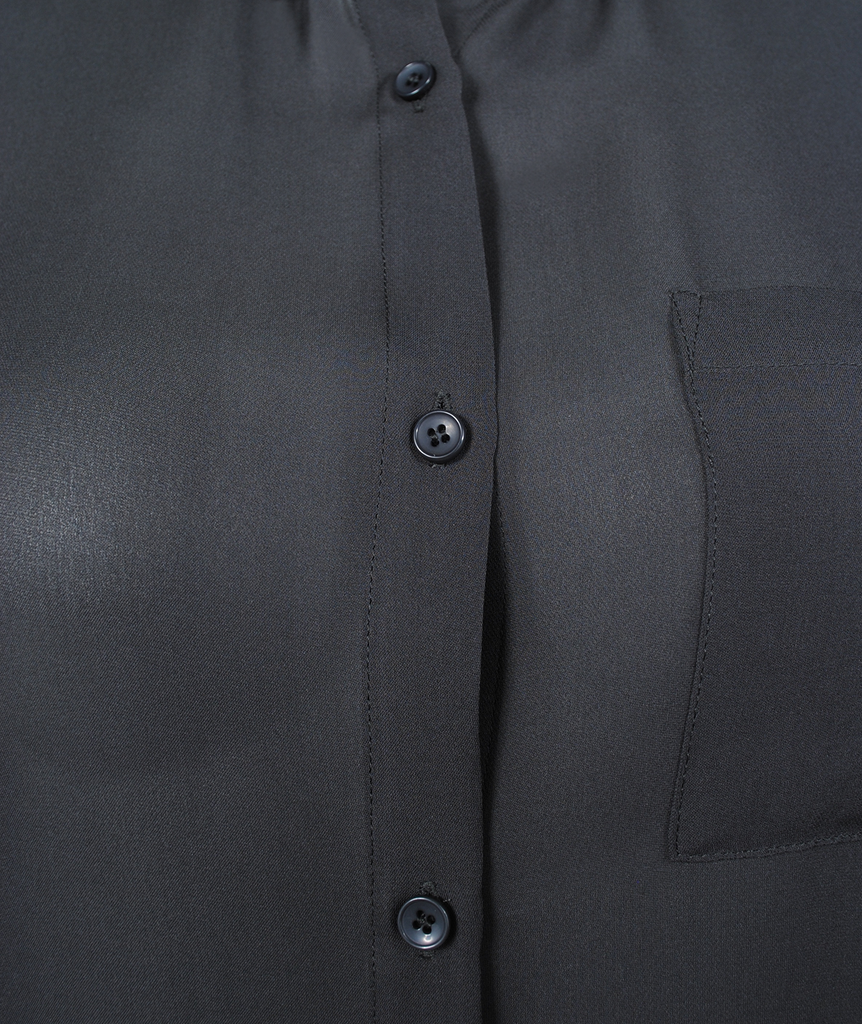 Seidenbluse 1/2 Arm | anthra
