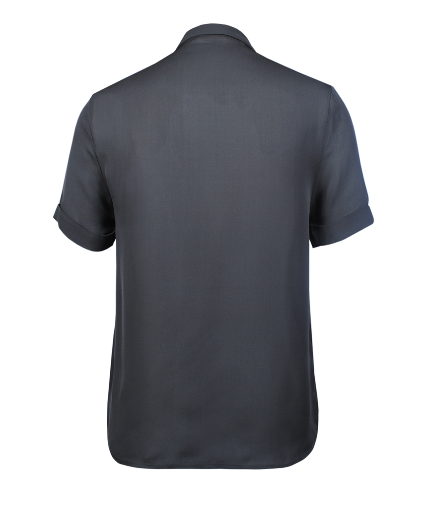 Seidenbluse 1/2 Arm | anthra
