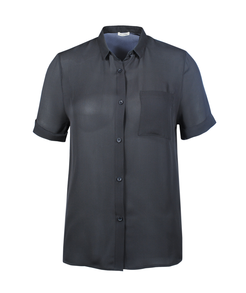 Seidenbluse 1/2 Arm | anthra