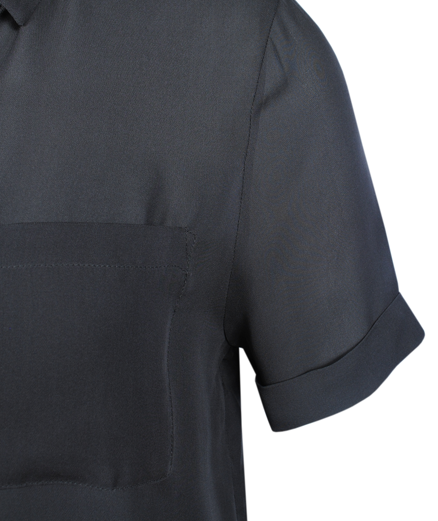 Seidenbluse 1/2 Arm | anthra