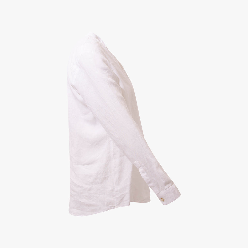 1/1 Bluse Leinen | weiß