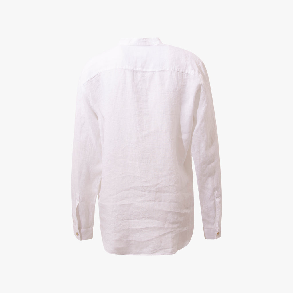 1/1 Bluse Leinen | weiß
