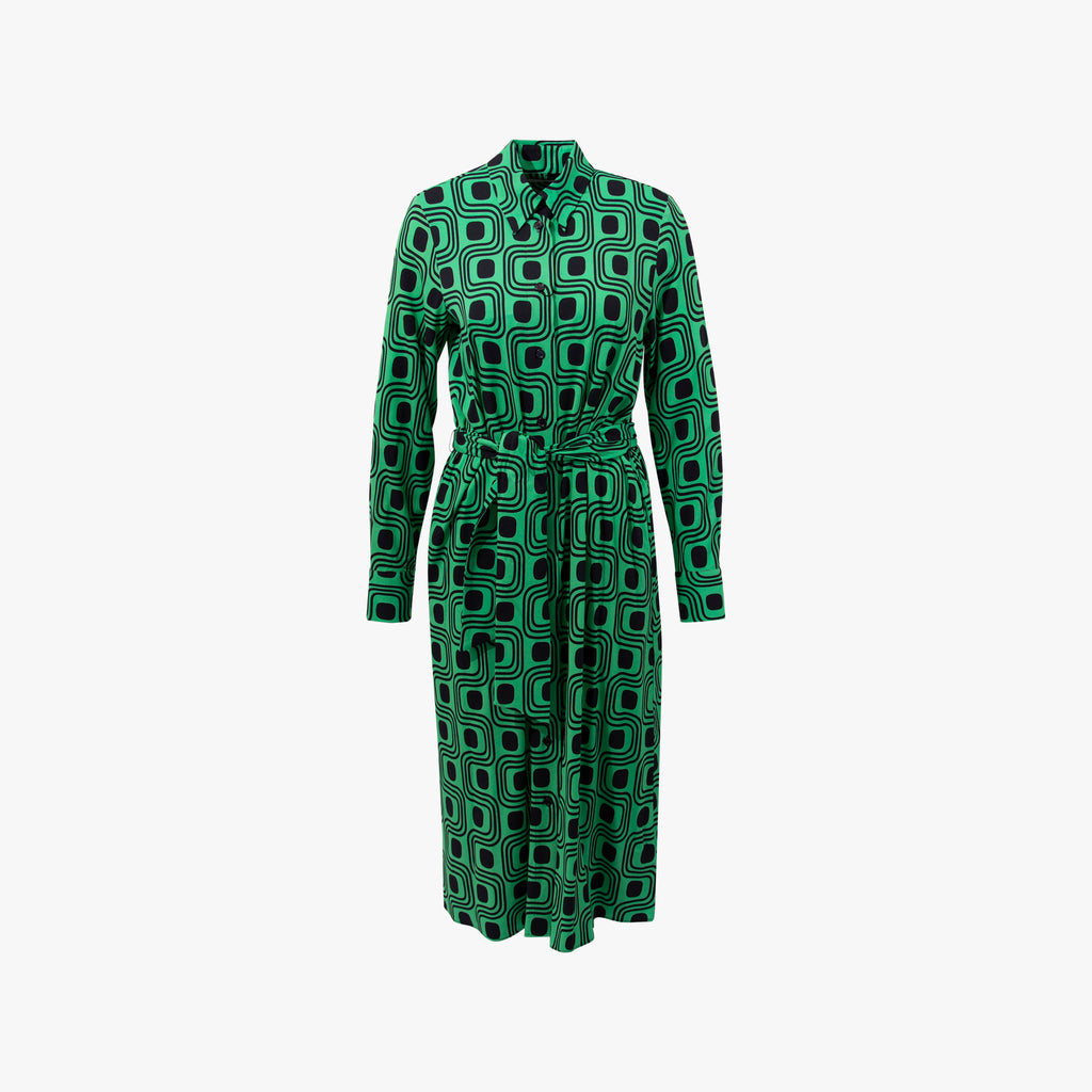 Kleid Grafikprint | grün