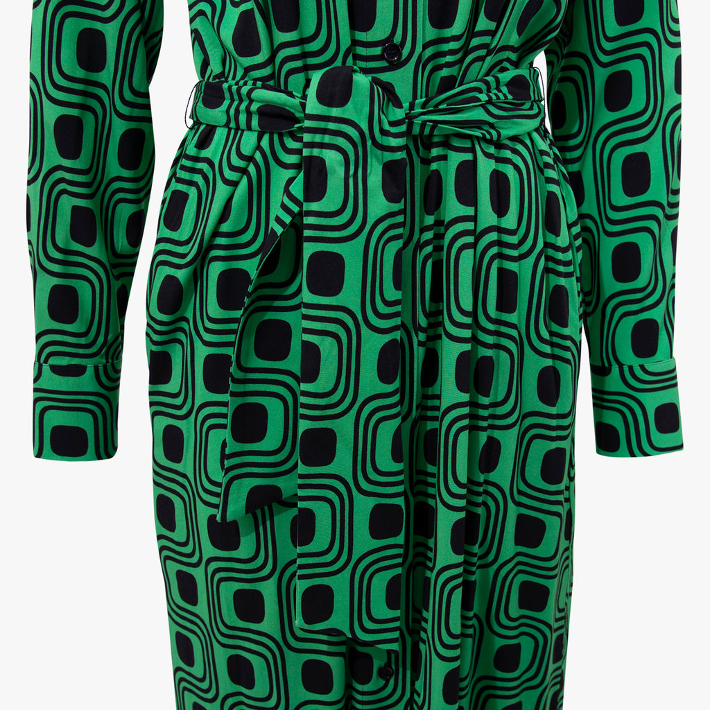 Kleid Grafikprint | grün