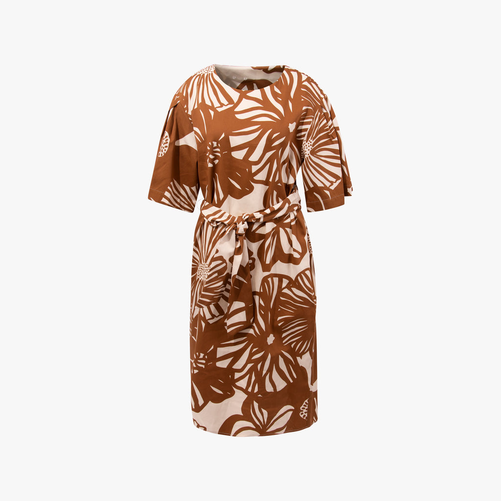 Kleid Flowerprint | braun