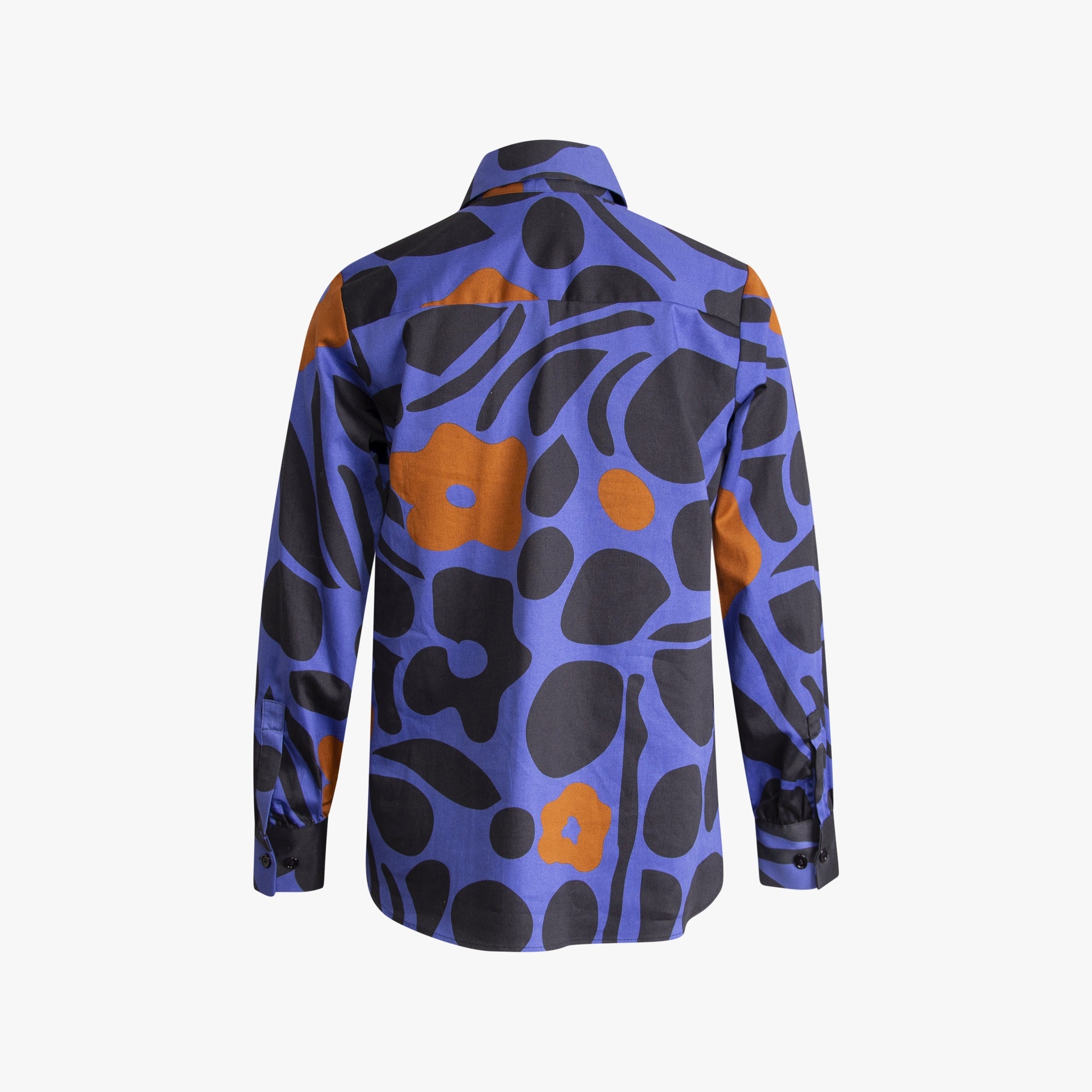Bluse Fashion Print | blau-bordeaux