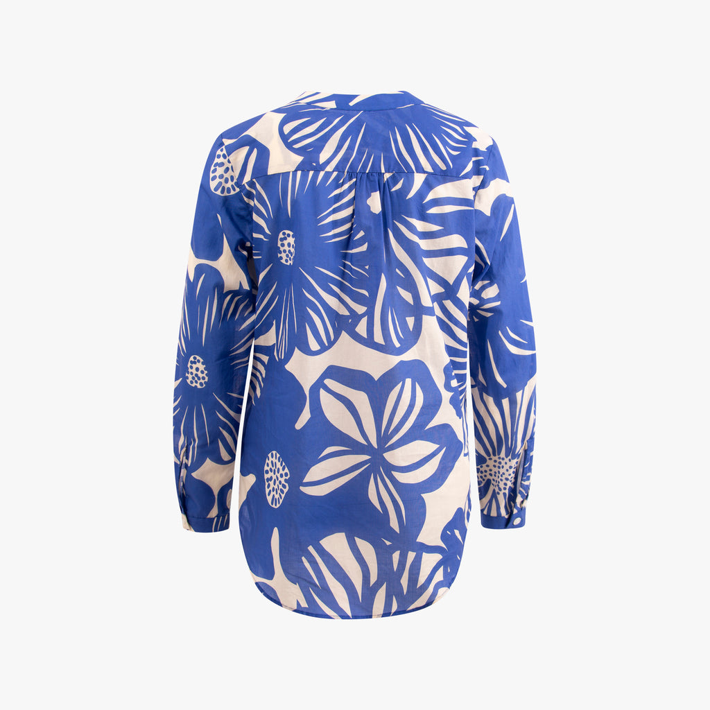 Bluse Flowerprint | blau