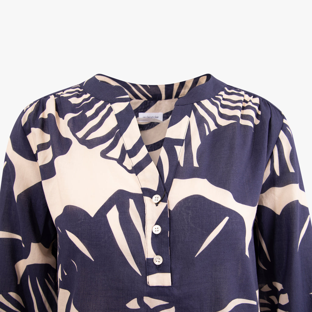 Bluse Flowerprint | navy