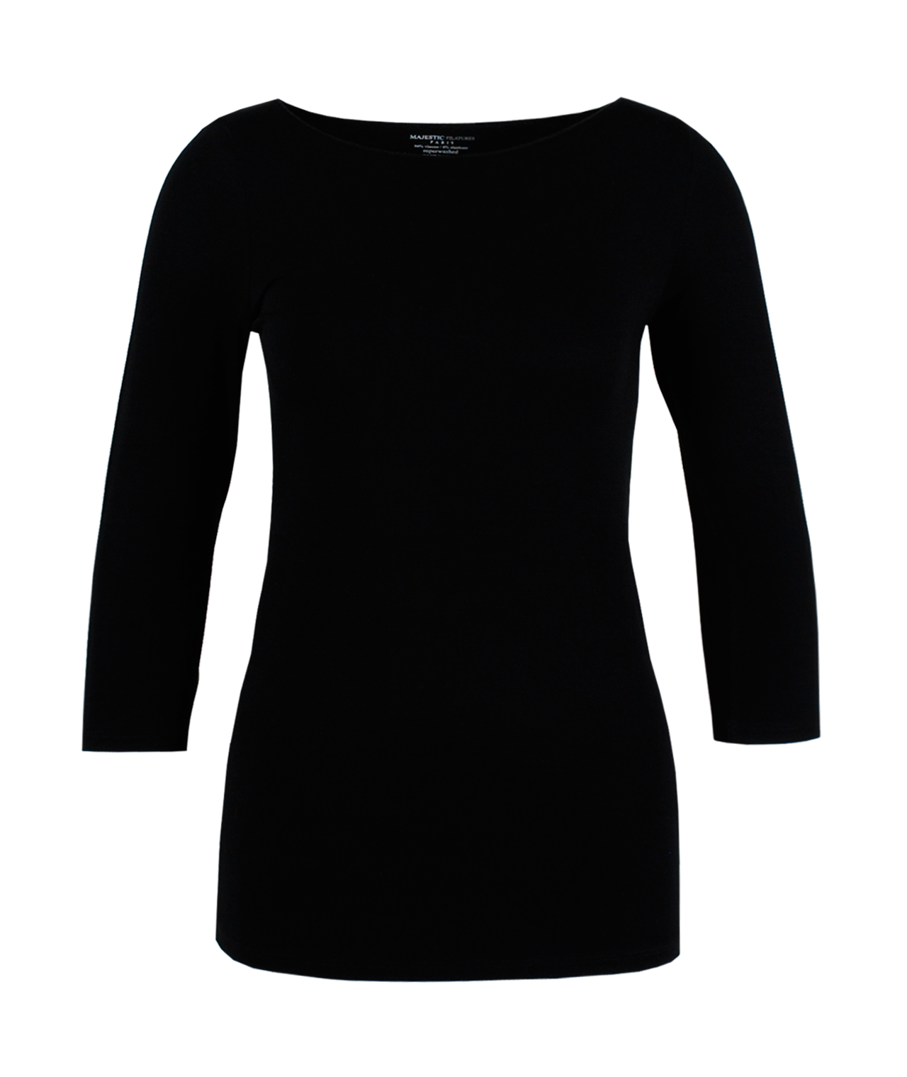U-Shirt 3/4 Arm | schwarz