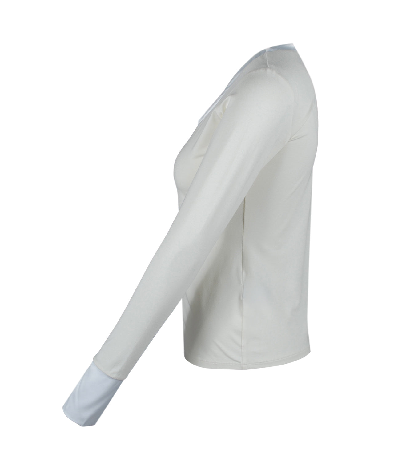 Shirt Satinbesatz Doris | offwhite