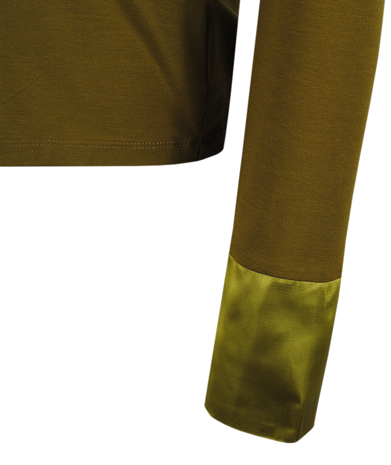 Shirt Satinbesatz Doris | oliv