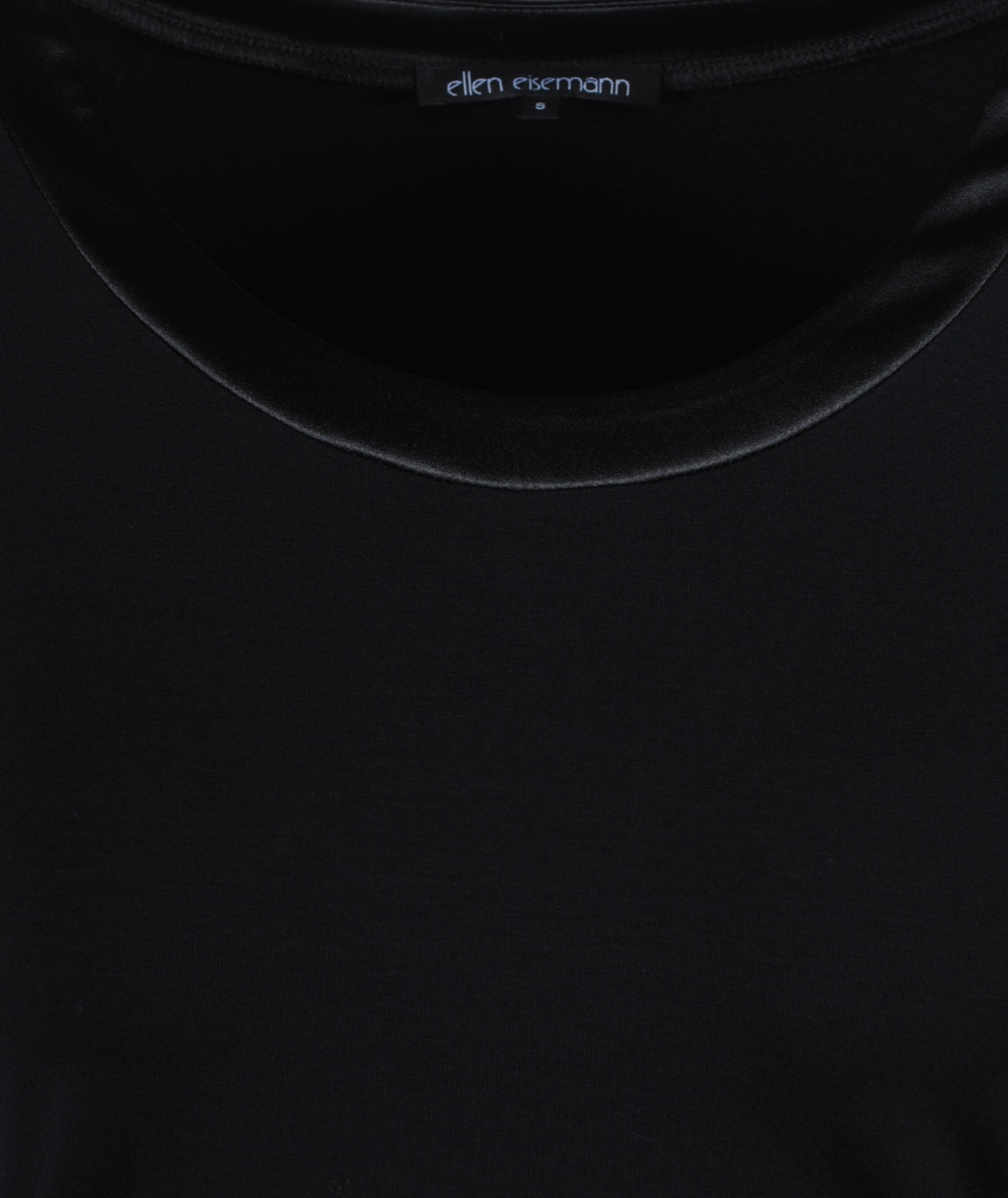 Shirt Satinbesatz Doris | schwarz