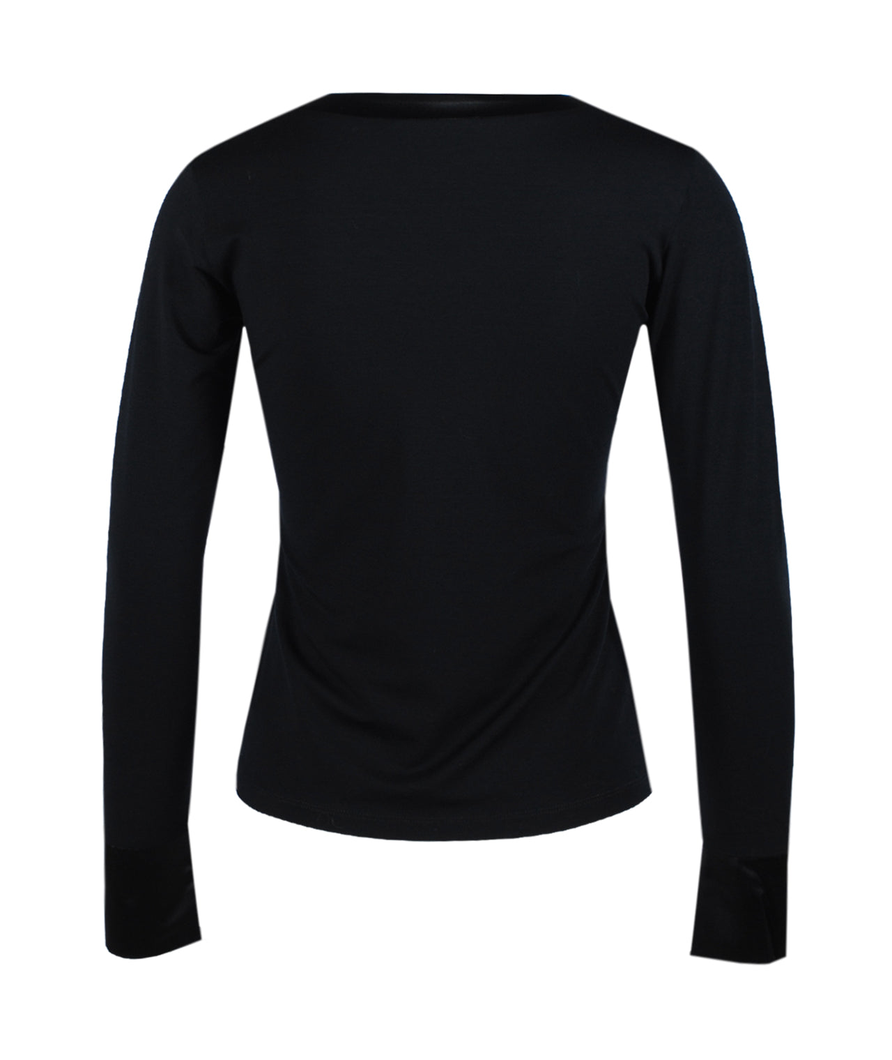 Shirt Satinbesatz Doris | schwarz