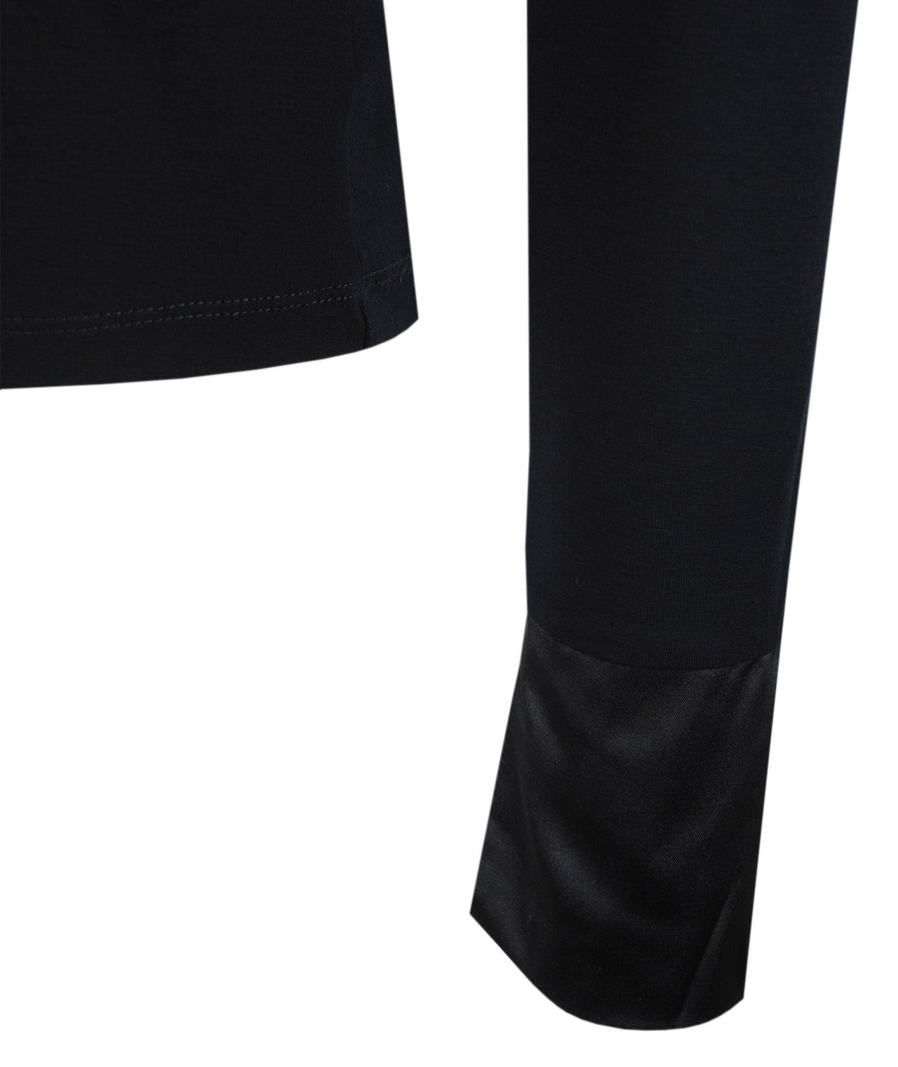 Shirt Satinbesatz Doris | schwarz
